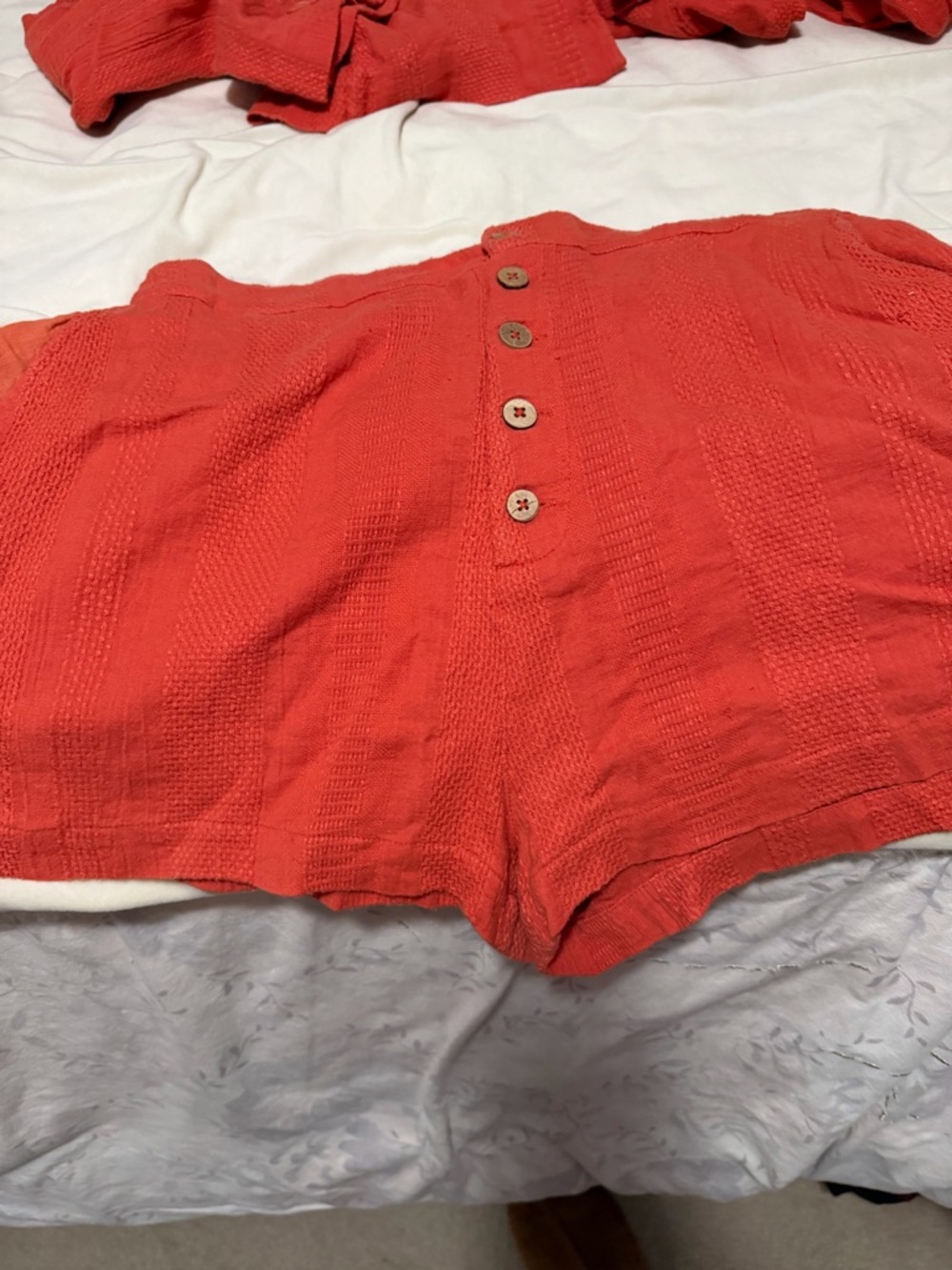 Free People Modern Shorts Set Orange Shorts With Matching Blazer Medium - Picture 4 of 5